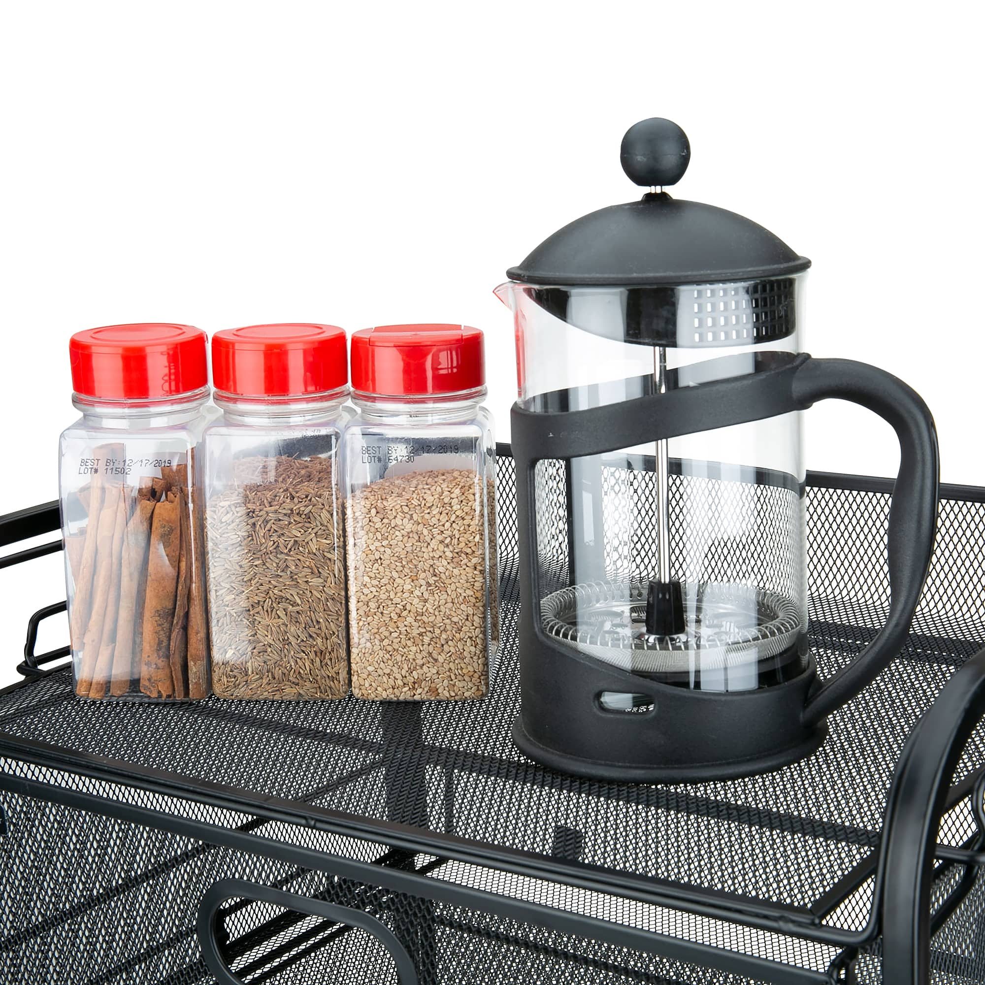 Mind Reader Black 4 Drawer Metal Rolling File Cart